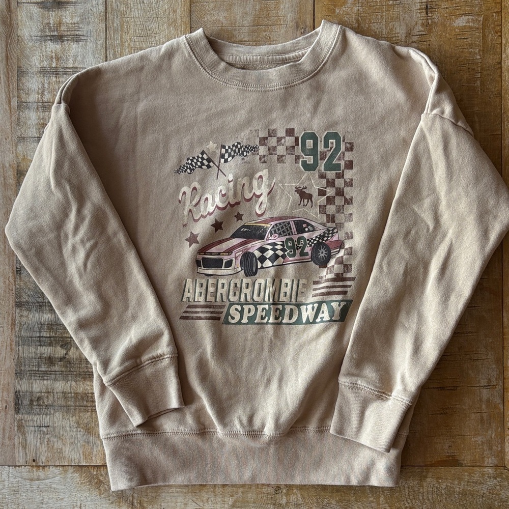 Abercrombie Kids Racing Crewneck Sweatshirt 9/10yr